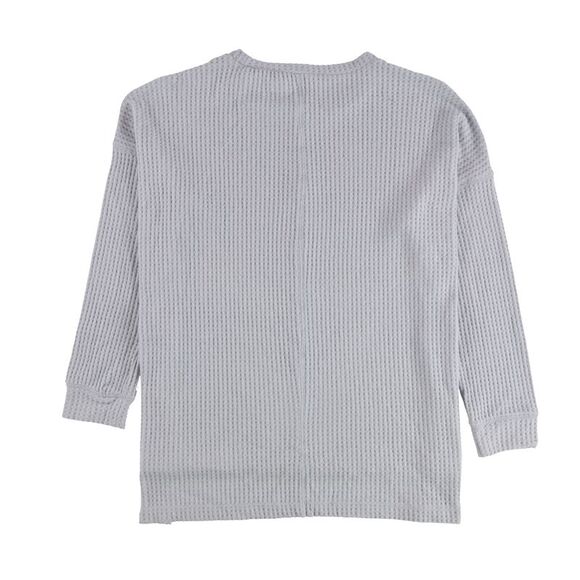 American Eagle Womens Waffle Knit Pullover Sweater, lightblue, M - Picture 2 of 2